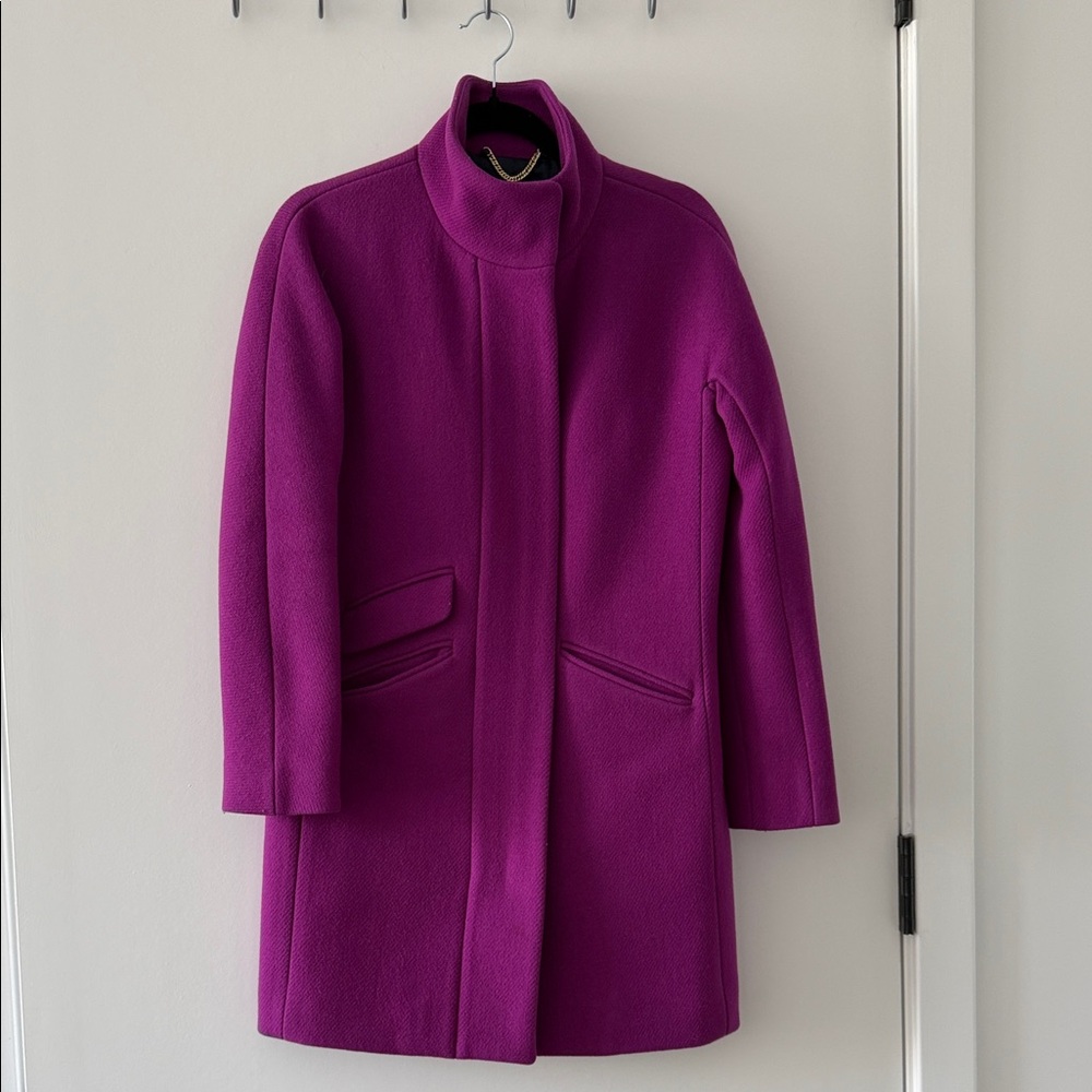 J. Crew Vibrant Purple Pea Coat